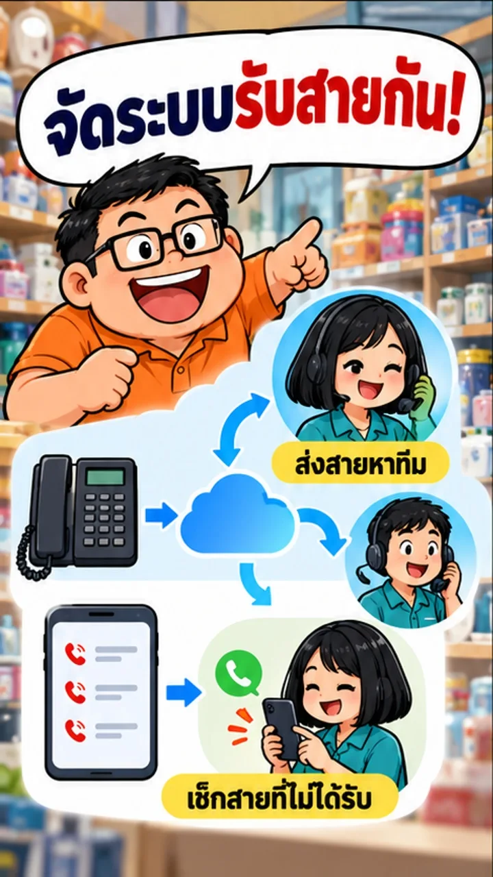 ตั้งค่าการส่งต่อสายให้เหมาะกับทีม และดูรายการสายที่ไม่ได้รับเพื่อติดต่อกลับ